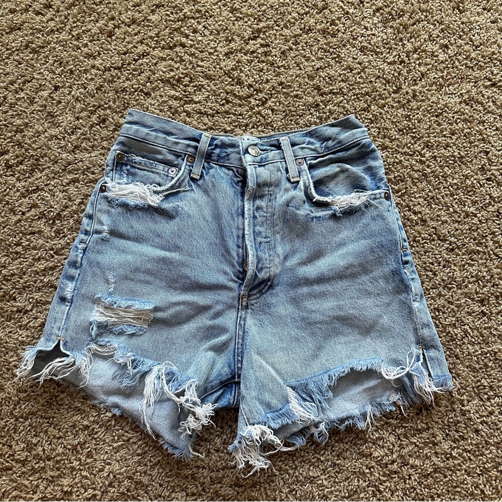 Agolde Parker high rise cutoff shorts